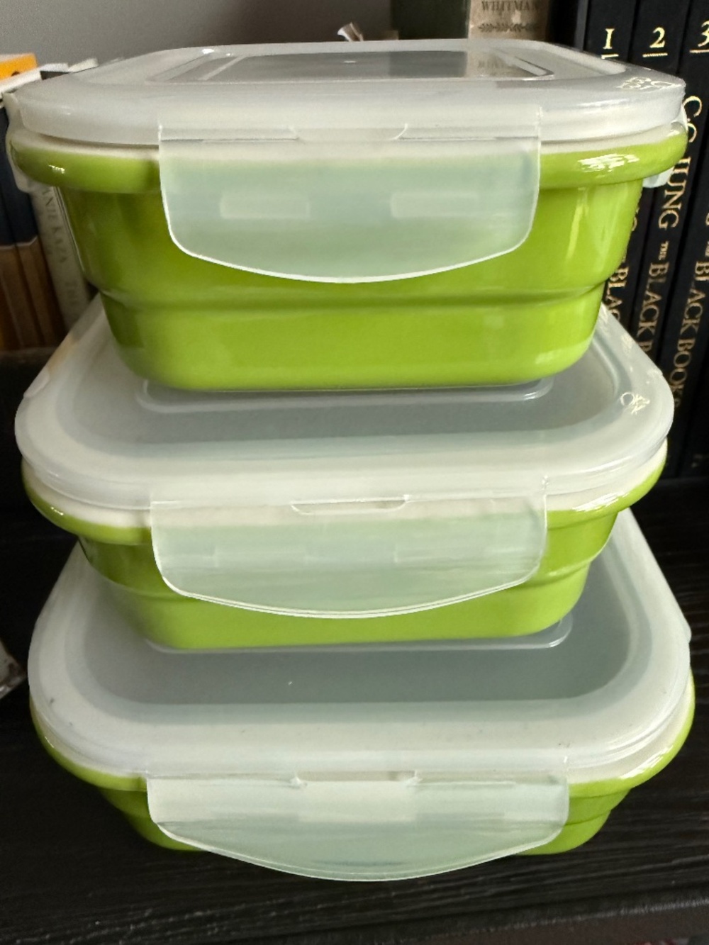 Lenox American by Design Green Ceramic Food Storage Containers Set of 3 NEW